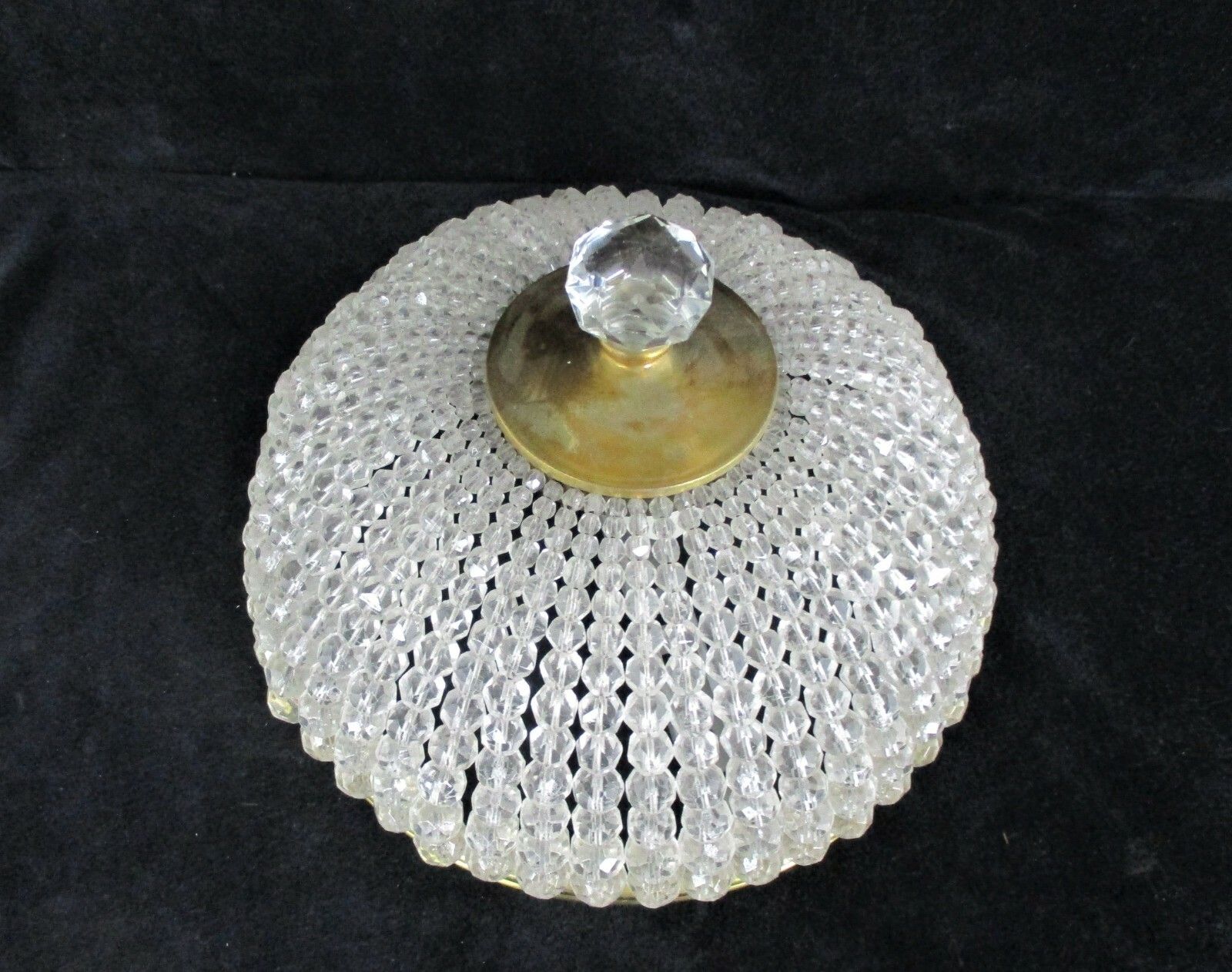 Beaded French Art Glass Flush Mount Shade Plafonière Ceiling Fixture Chandelier photo furniture