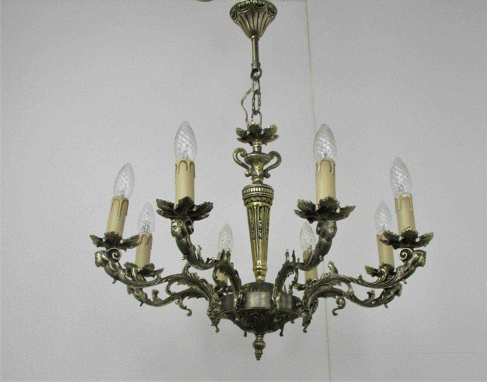 Gorgeous Chandelier Cariatides Sirens Spelter 8 Arm Lights Revival Light Lamp photo 404.0