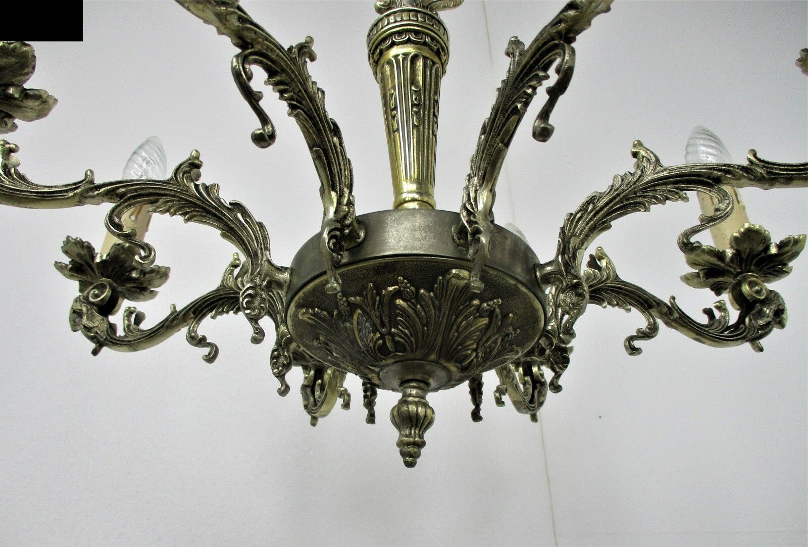 Gorgeous Chandelier Cariatides Sirens Spelter 8 Arm Lights Revival Light Lamp photo vinterior