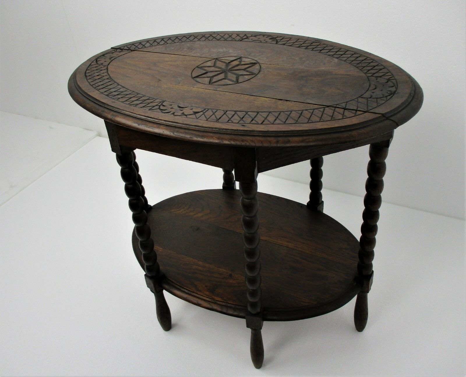 Ornate Hand Carved Wooden Table 6 Legs Bobbin Legs Coffee Side Table Wow photo 487.0