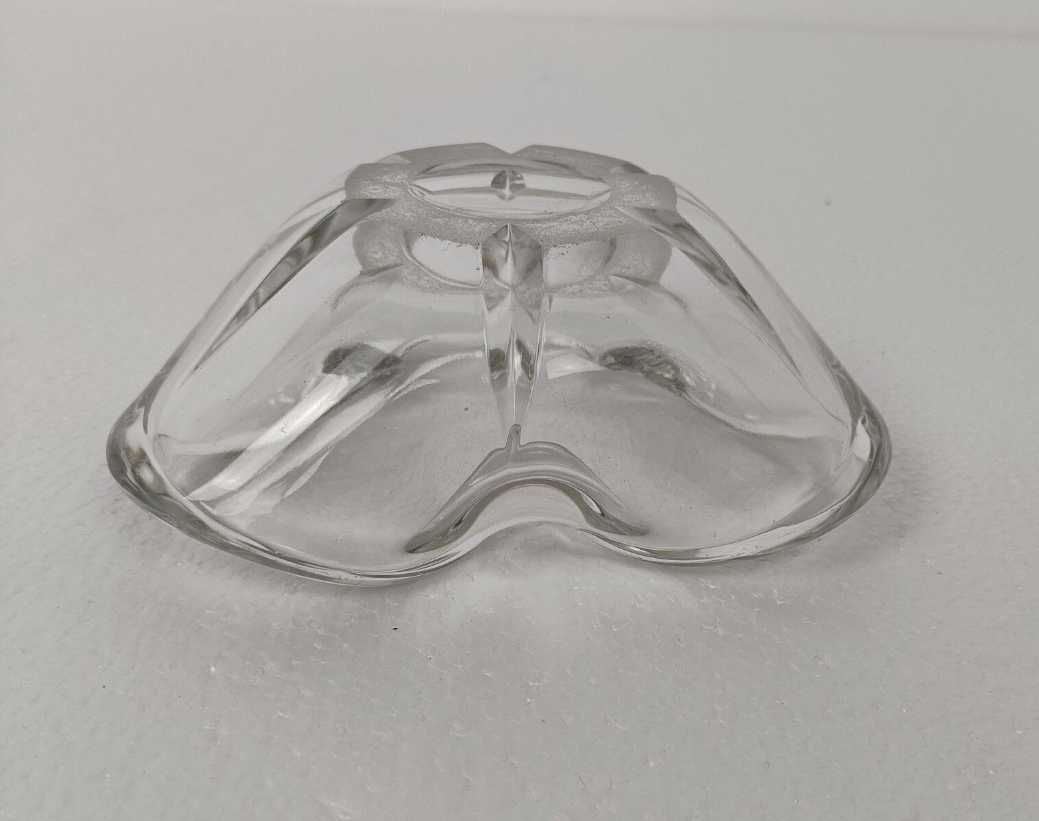 Val St Lambert, Vintage, Clear, Crystal, Etched Marking, Belgium, Ashtray photo 121.0