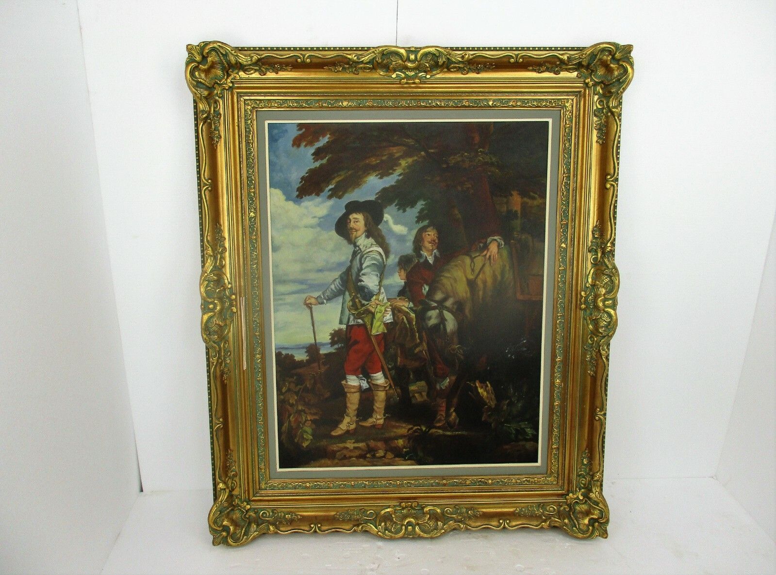 Xl  Oil Painting Ornate Wood Plaster Frame  Musketeers Gorgeous Frame photo furniture