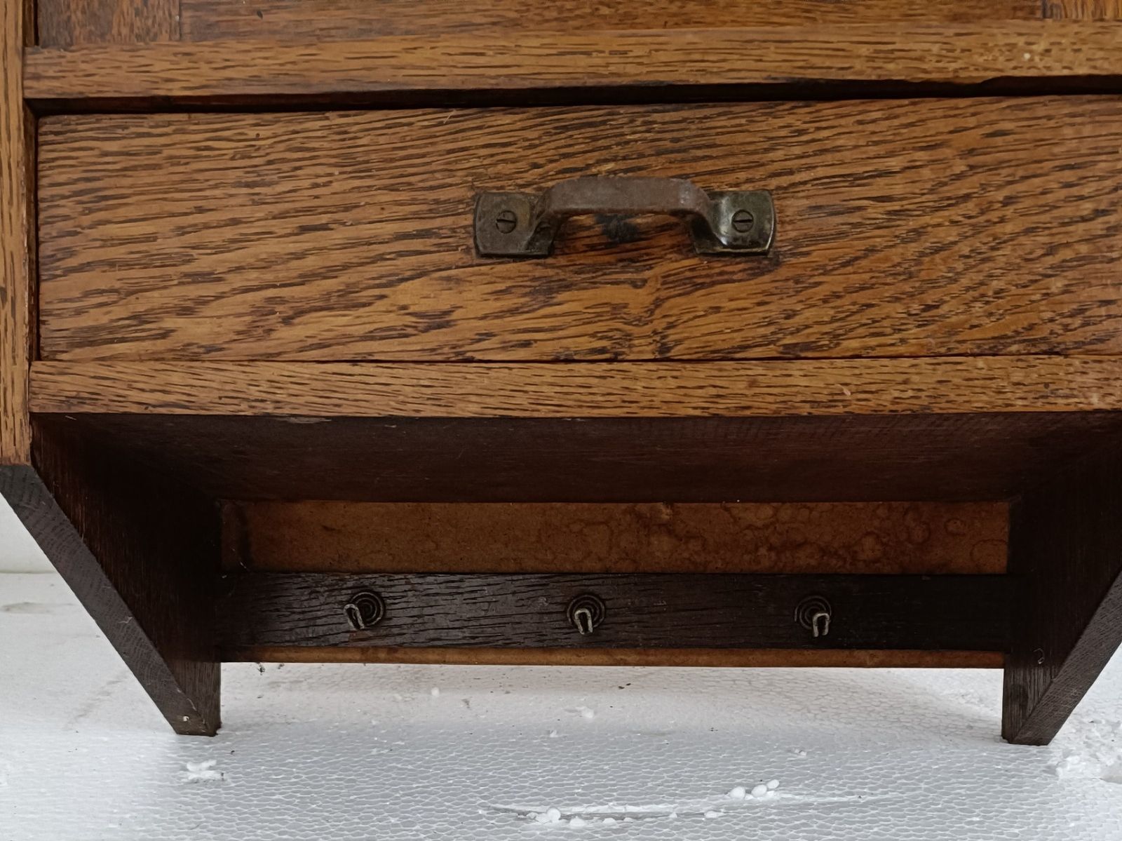 Antique Medicine Apothecary Bathroom Cabinet Beveled Glass Mirror Pediment Towel photo for sale