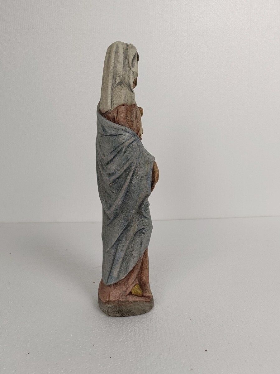 Statue Our Lady Of Tongeren Black Madonna Infant Jesus Grapes Polychrome Htf Sto photo Art