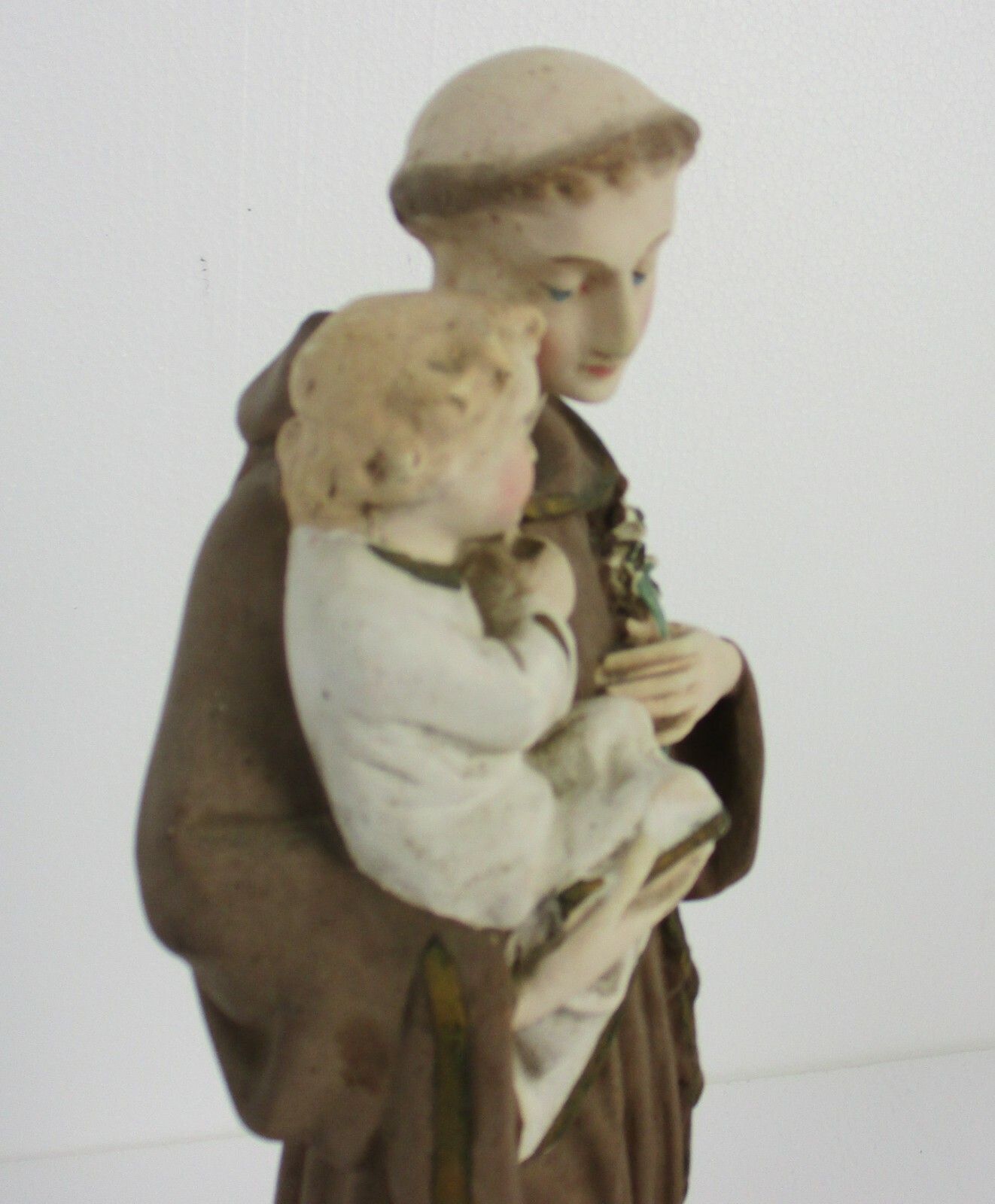 St Anthony Padua Of Lisbon Infant Child Plaster Statue Doctor Of The Church photo Art