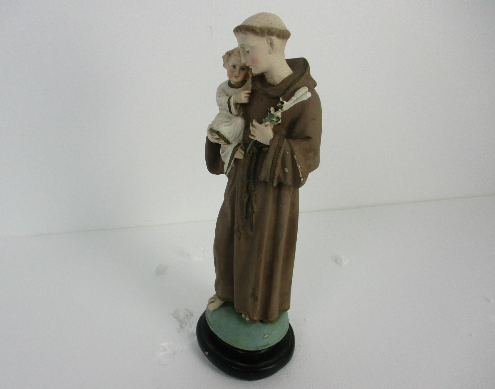 St Anthony Padua Of Lisbon Infant Child Plaster Statue Doctor Of The Church photo 204.0