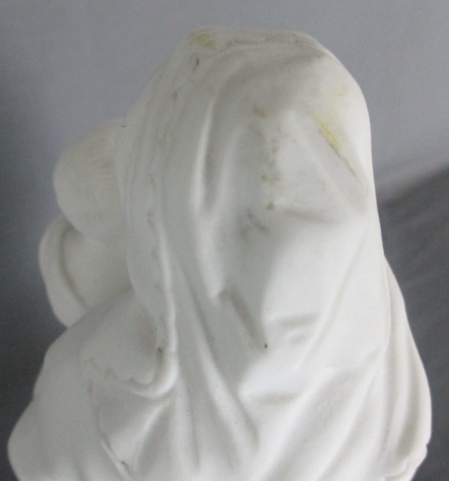 Large French Antique 1900 Bisque Statue Virgin Mary Our Lady Infant Exquisite photo vintage
