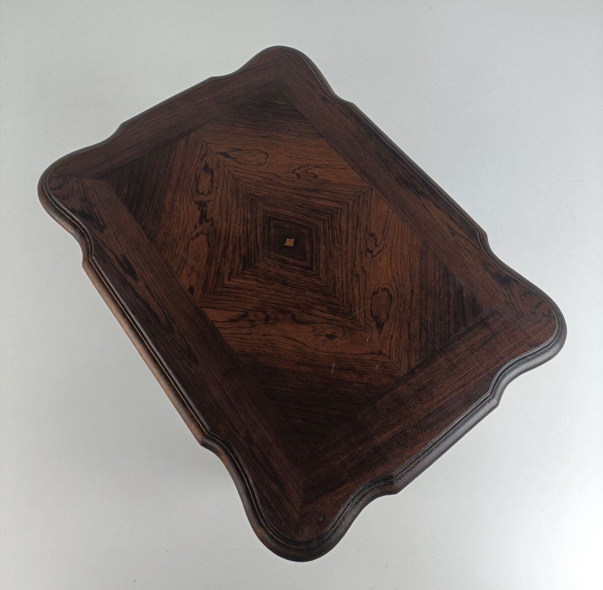 Small Cabinet Table Desk Trinket Vanity Box Carved Wood Antique Lovely Small photo vintage