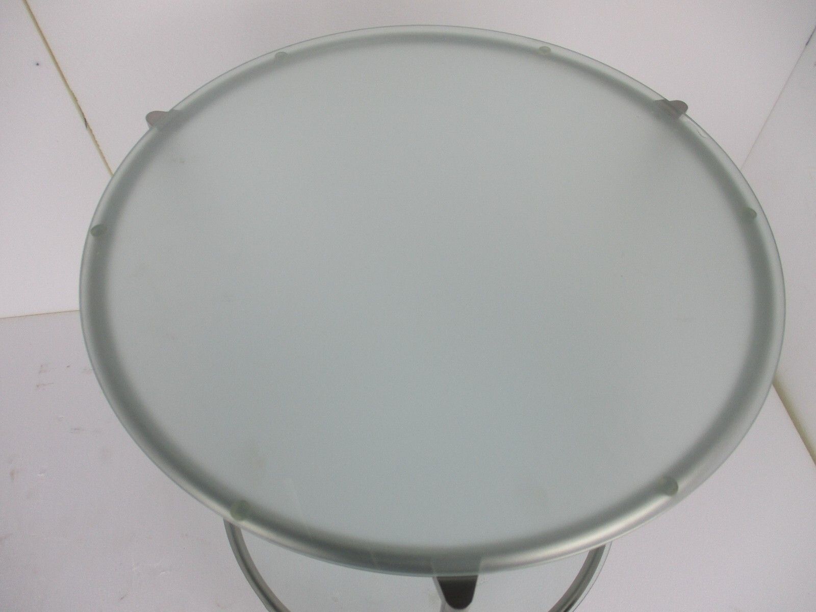 Bar Cocktail Tea Garden Cart Trolley  Round Two Tier Smoked And Clear Glass 80s photo Furniture