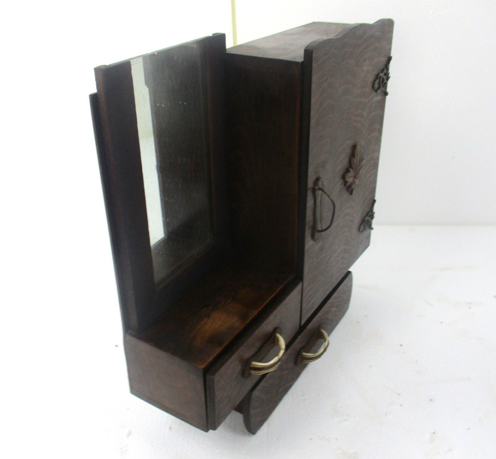 photo furniture Art Deco Kitchen Apothecary Medicine Wall Bathroom Cabinet Wood Mirror  1920s