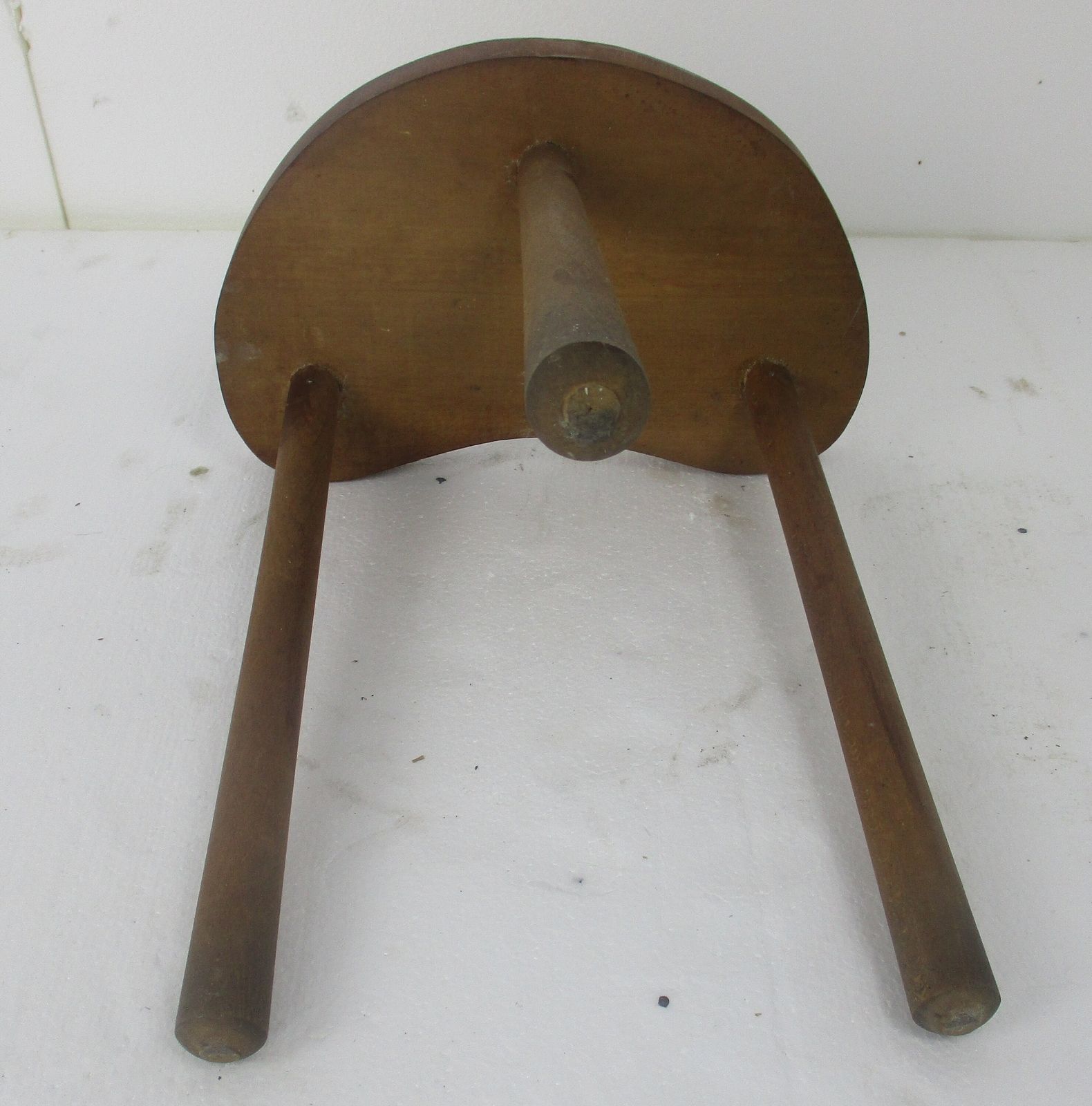 photo for sale Vintage Hand Carved Wood  Milking Stool Pedestal Table Plant Flower Bonsai Stand