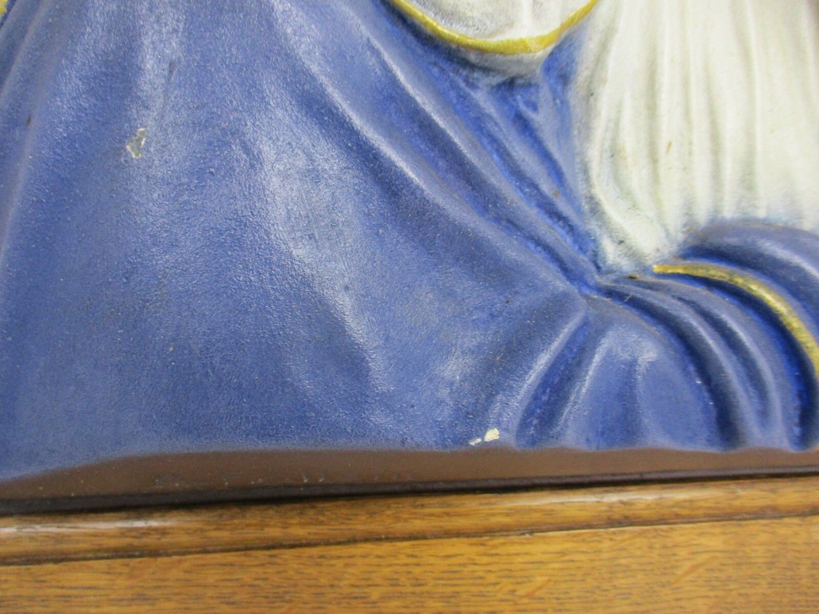 Wall Panel Bas Relief Tableaux Virgin Mary Infant Madonna Infant Plaster Wow photo 352.0