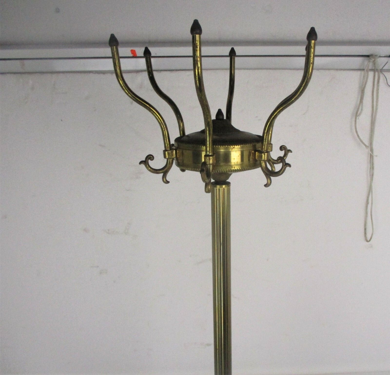 Mid Century Modern Cast Brass Hall Tree Coat Hat Rack Design Italian Eyecatcher photo vinterior