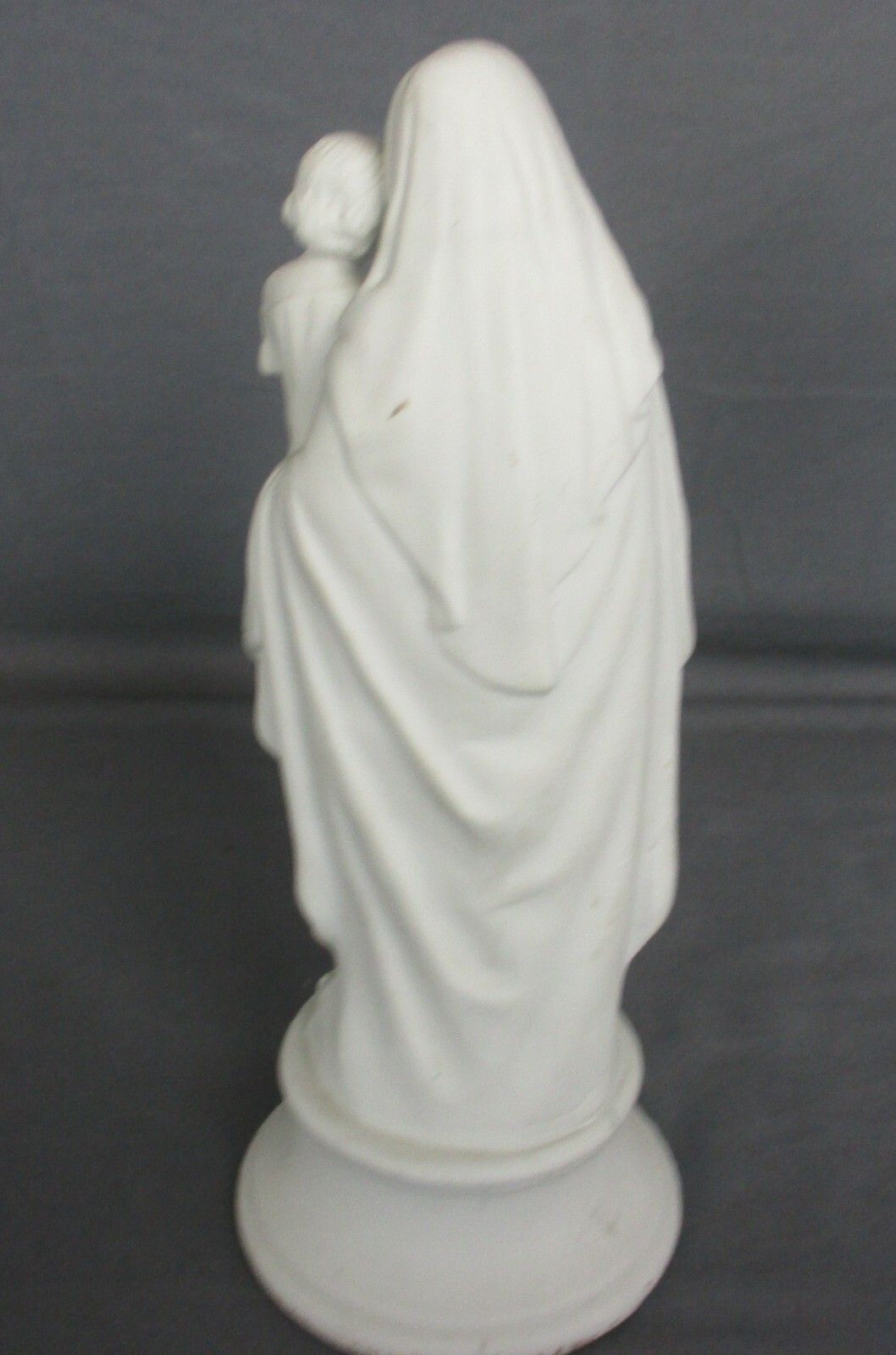French Antique 1900 Bisque Statue Virgin Mary Our Lady Madonna Infant Jesus 10" photo buy