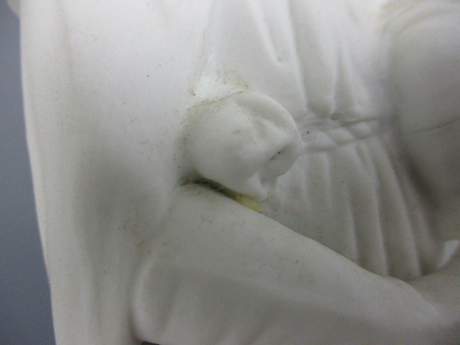 photo for sale French Antique 1900 Bisque Statue Virgin Mary Our Lady Madonna Infant Jesus 10"