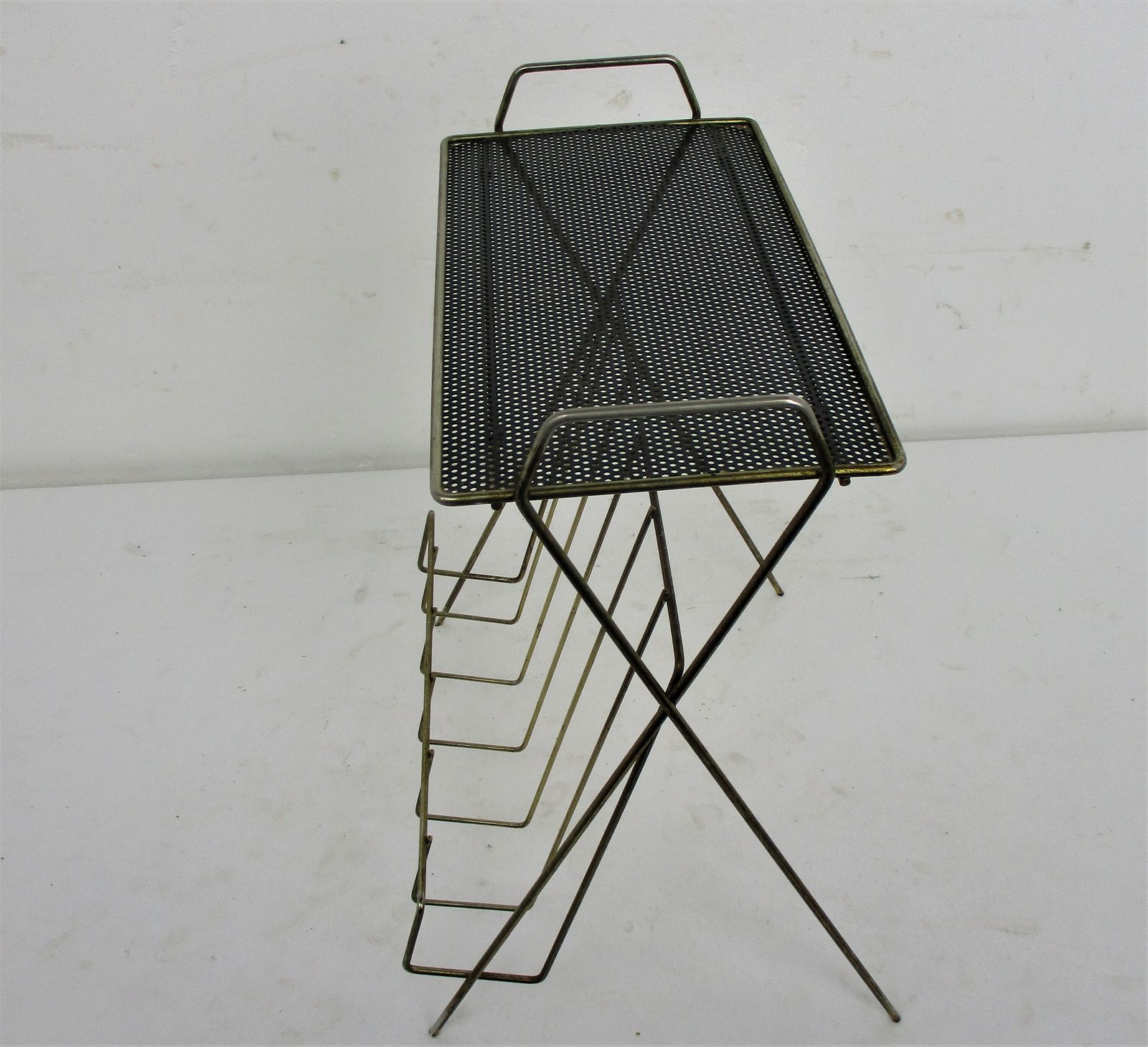 Mategot Style Mid Century Modern Magazine Newspaper Basket Rack Funky Modernist photo Home Decor