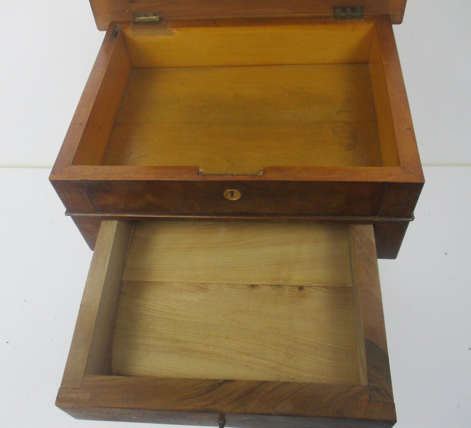 Antique Table Cabinet Desk Hallway Furniture Drawer Edwardian Style Exquisite photo for sale