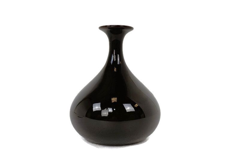 Pino Spagnolo Design Post Modern Vase  Sicart Italy Space Age Modernist Brown 70
