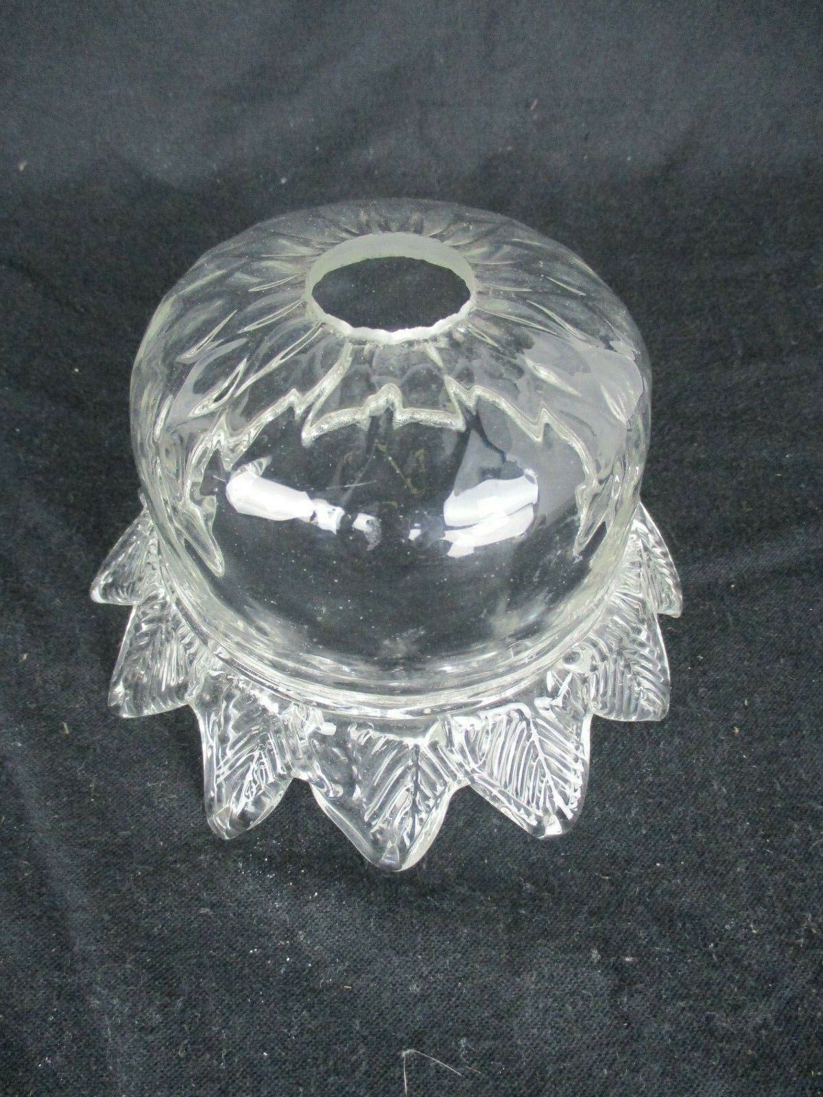 Venetian Murano Chandelier Part Clear Bobèche Shade Glass Reclaimed Steampunk photo for sale