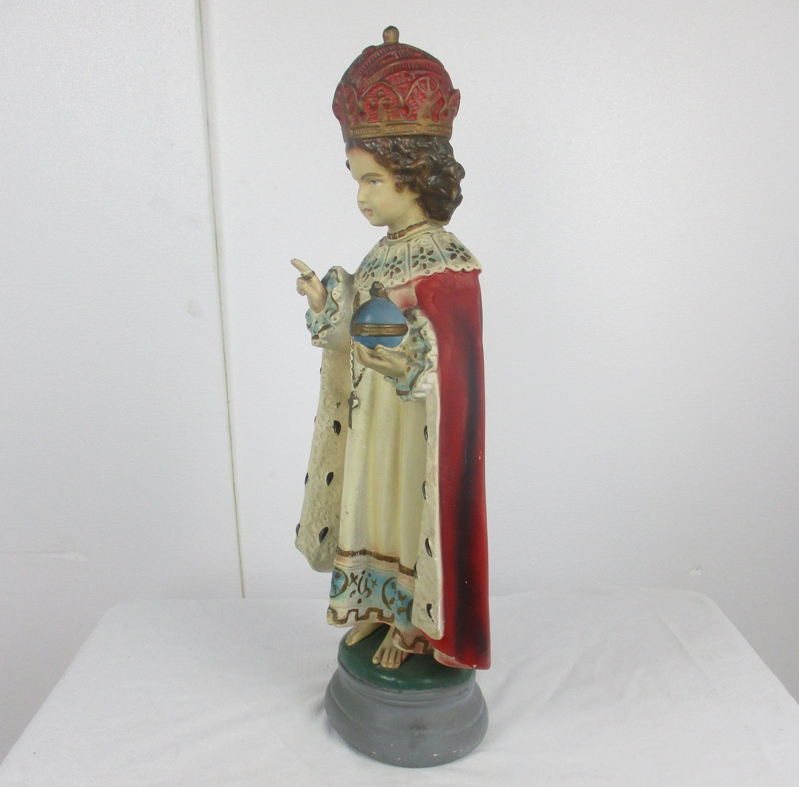 Xl Statue Infant Of Prague Infant Jesus Santo Nino Plaster Chapel Collector Wow photo vinterior