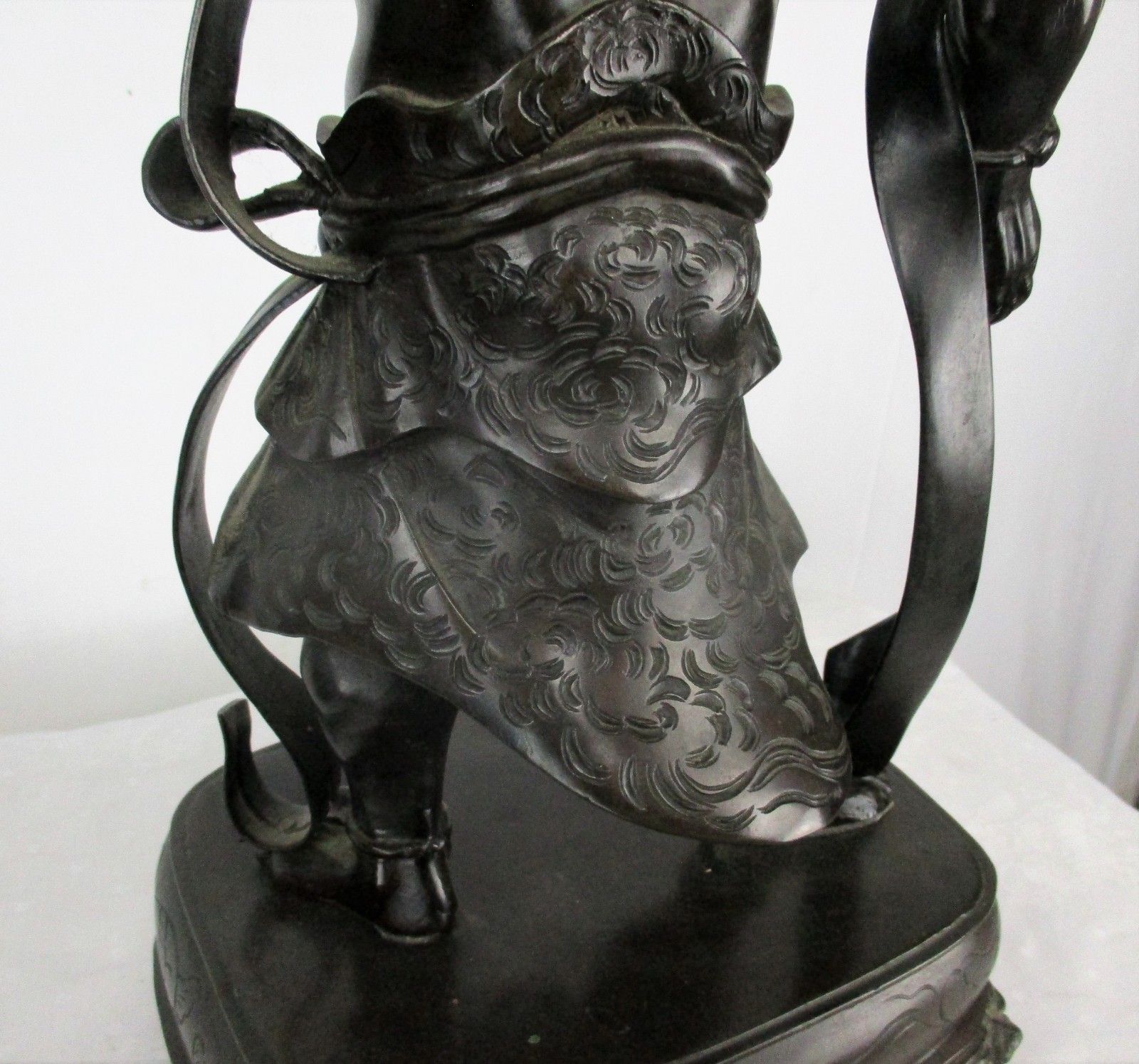 photo for sale Antique Bronze Statue Sculpture Buddha 19th Century Japanese Water Bearer