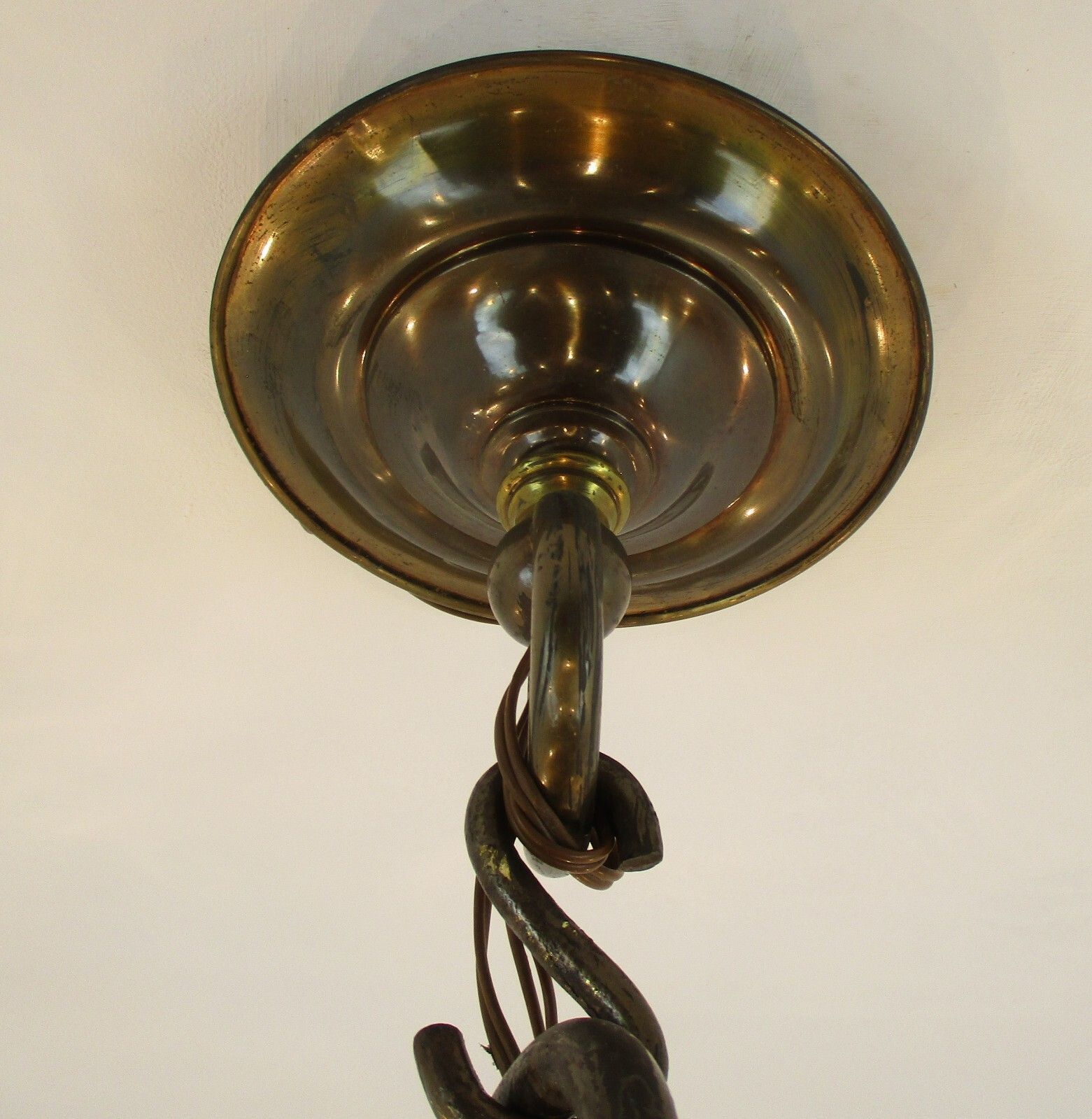 photo for sale Huge  3 Tier Flemish Dutch Chandelier 18 Arms Lights Brass Bronze Ducks Wow