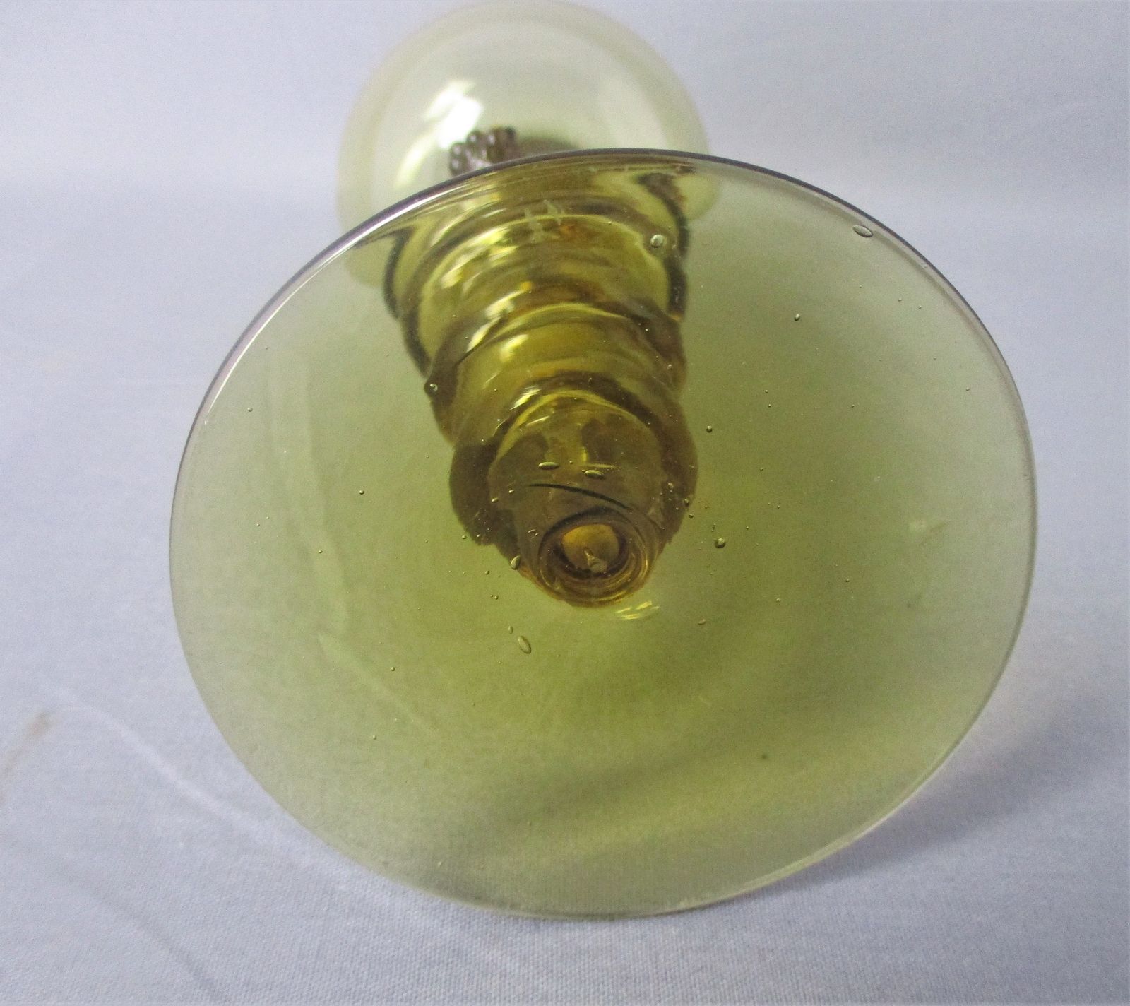 Antique 19th Century Roemer Goblet Wine Glass Bohemian Amber Color Fritz Heckert photo 121.0