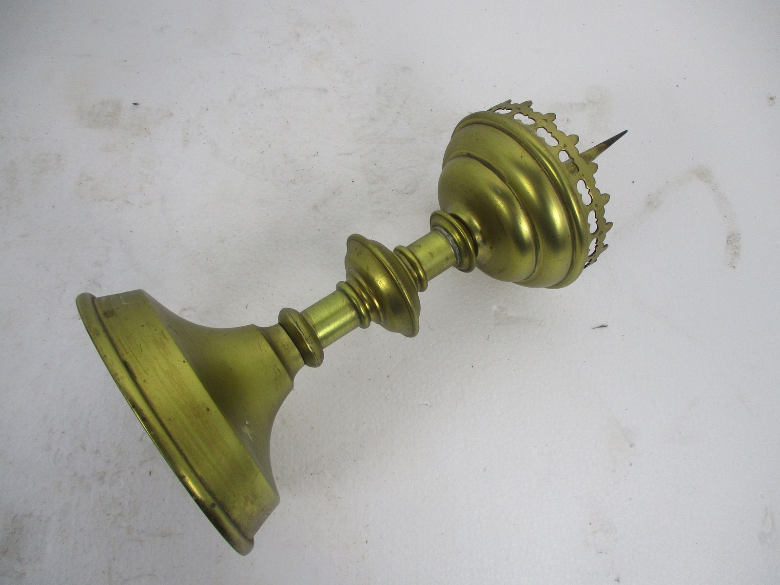 Antique Candle Holder Candle Stick Church  Chapel Altar Monastery Brass 12.99&Qu photo Home Decor