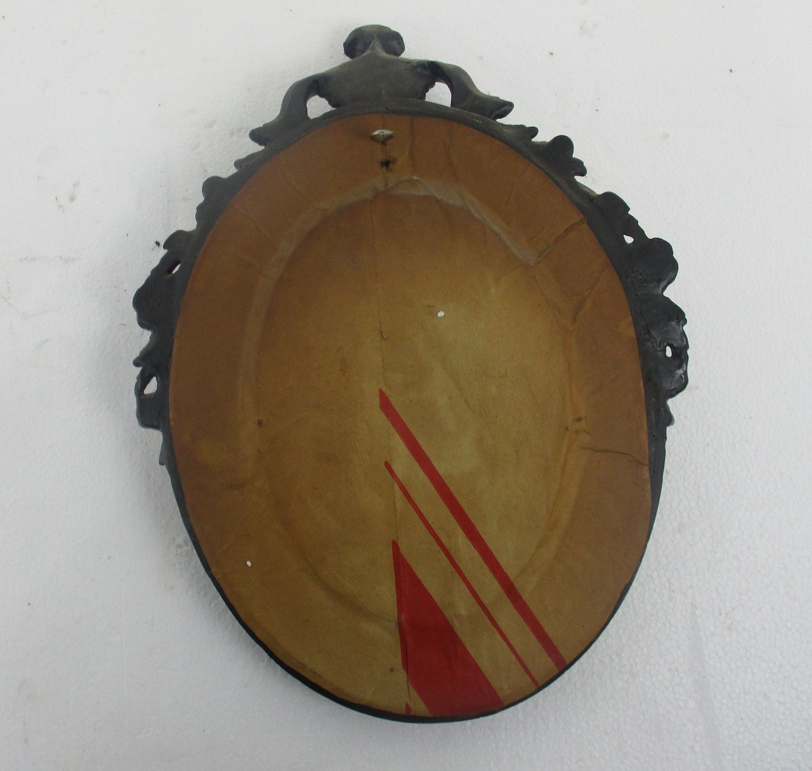 19th C Antique  Hand Made Black Forest Convex Glass Wow Meerschaum Virgin Mary W photo buy