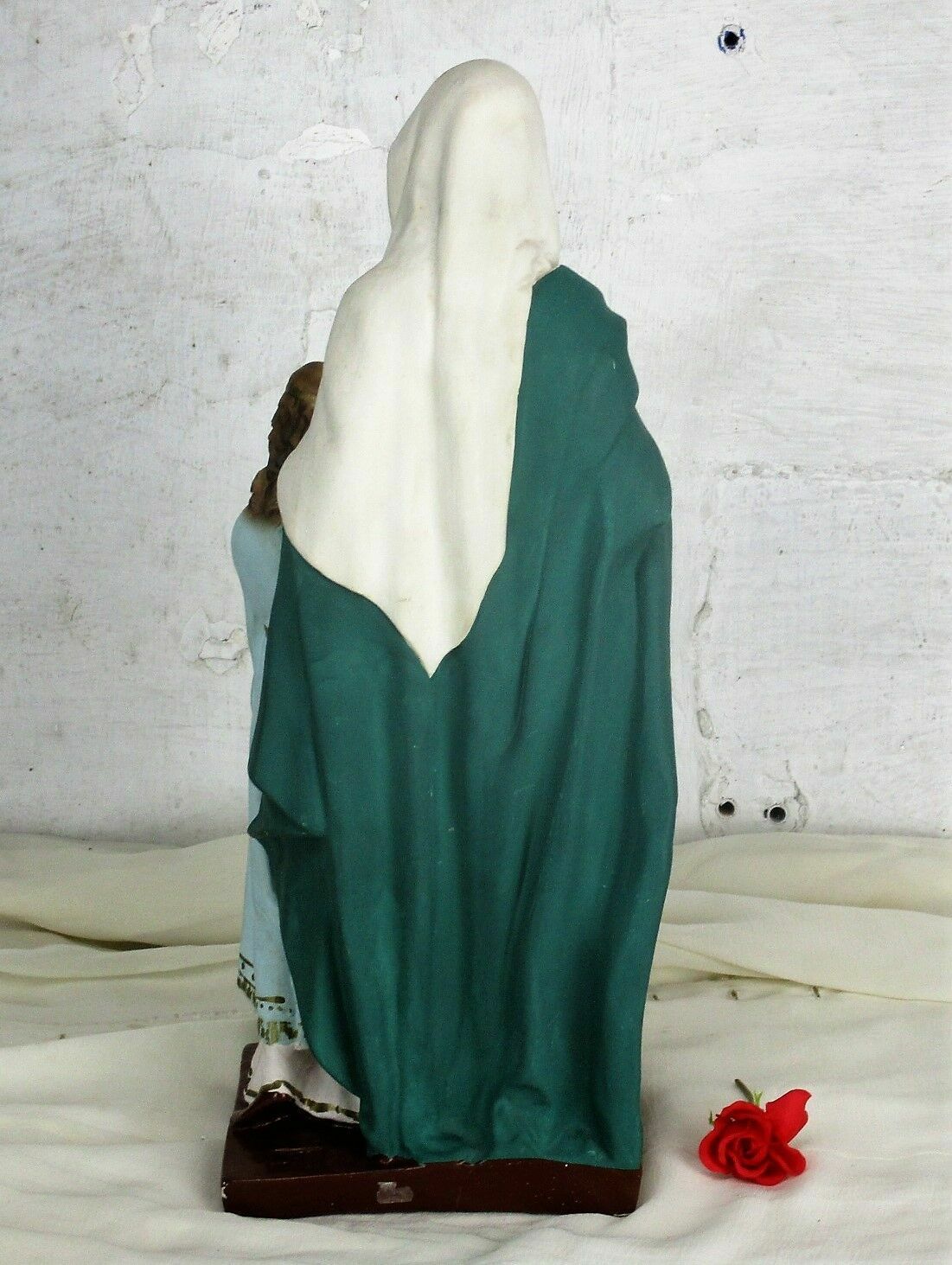 photo furniture L Statue Saint Anne Virgin Mary As A Child Reading Old Testament Polychrome Htf