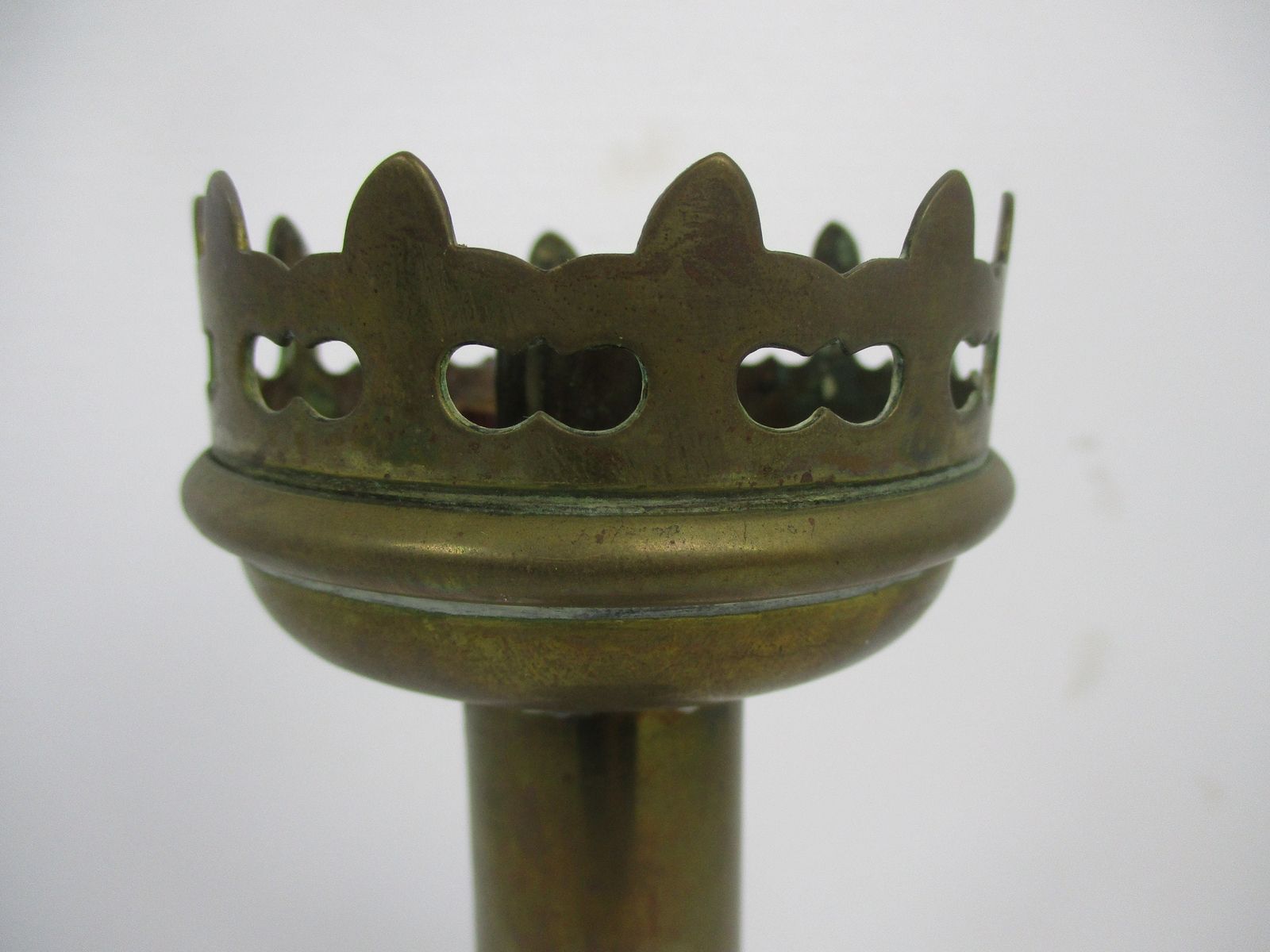 Antique Candle Holder Candle Stick Church  Chapel Altar Monastery Brass Ornate B photo furniture