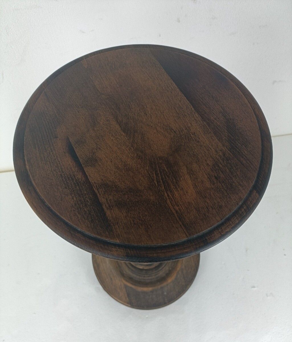 Impressive Large Pedestal Barley Twist Hand Carved Wood 50s Barn Country Style W photo Furniture