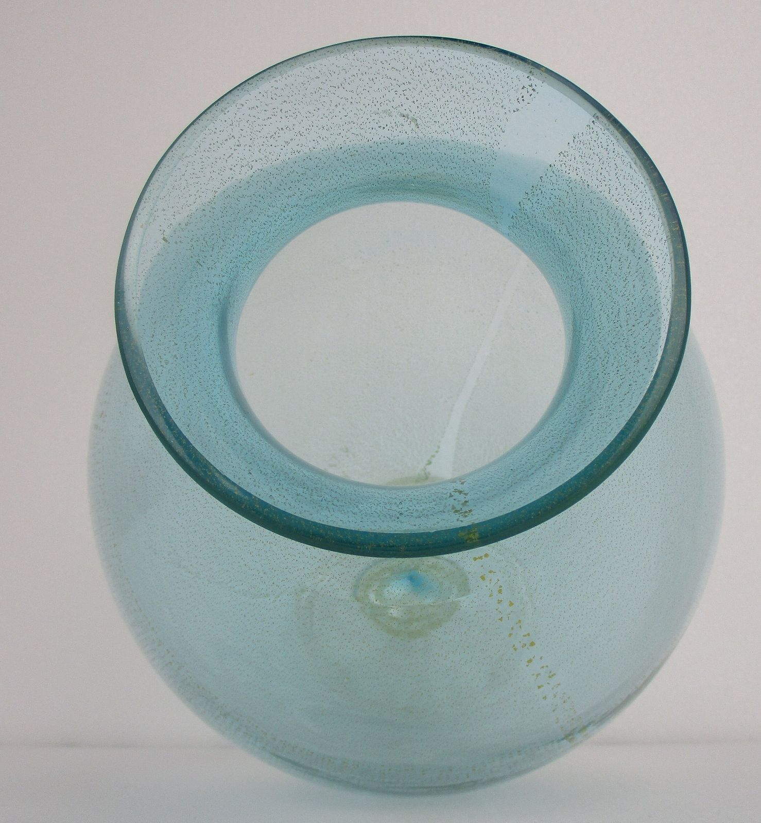 Vintage Venice  Art Glass Italian Murano Vase  Linea Padovan Signed Light Blue W photo vinterior
