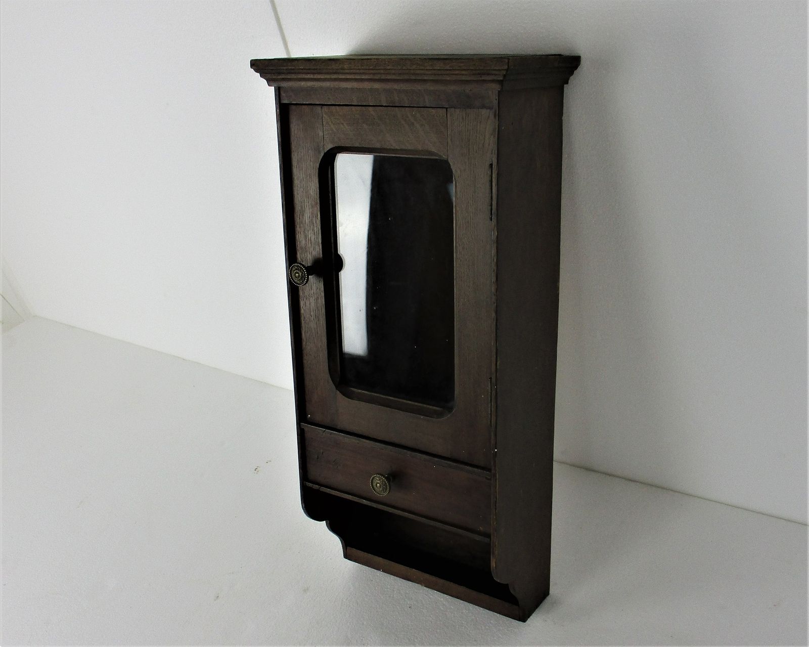Kitchen Apothecary Medicine Bathroom Wall Hanging Display Cabinet Clear Glass Gl photo Furniture