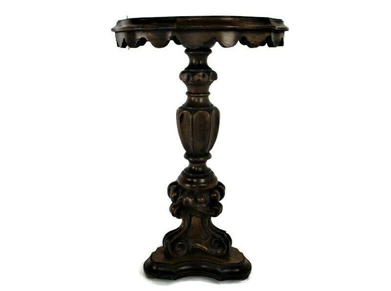 Xl Wooden Pillar Pedestal Display Side Occasional  Table Bonsai  Plant Stand  St