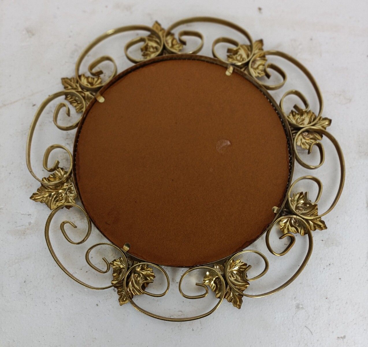 Retro Modernist Starburst Sunburst Brass Wall Mirror Mid Century Modernist Funky photo buy