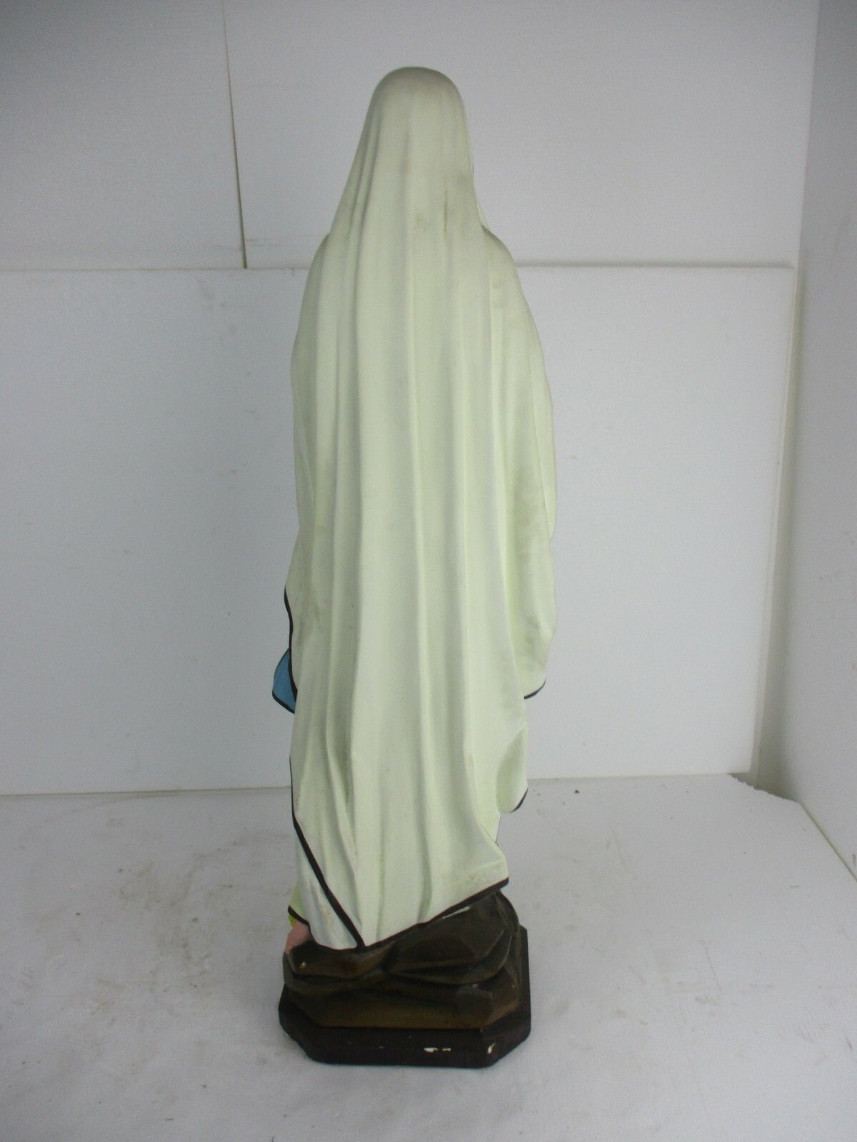 Art Xl Virgin Mary Madonna Our Lady Of Lourdes Plaster Statue Chapel  French 48.81" photo