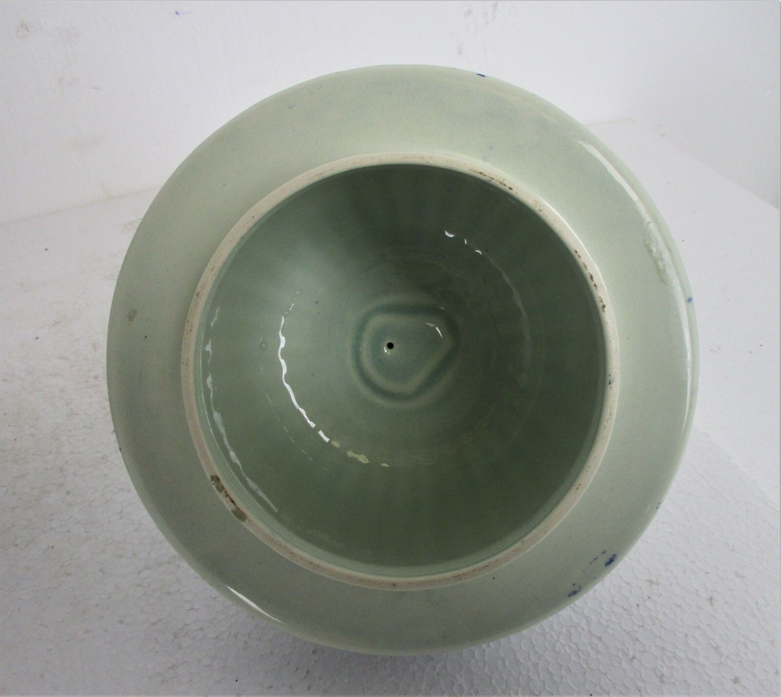 Large Royal Sphinx Maastricht Delft Vase Urn Marked Blue White Foo Dog 18.11" photo vintage