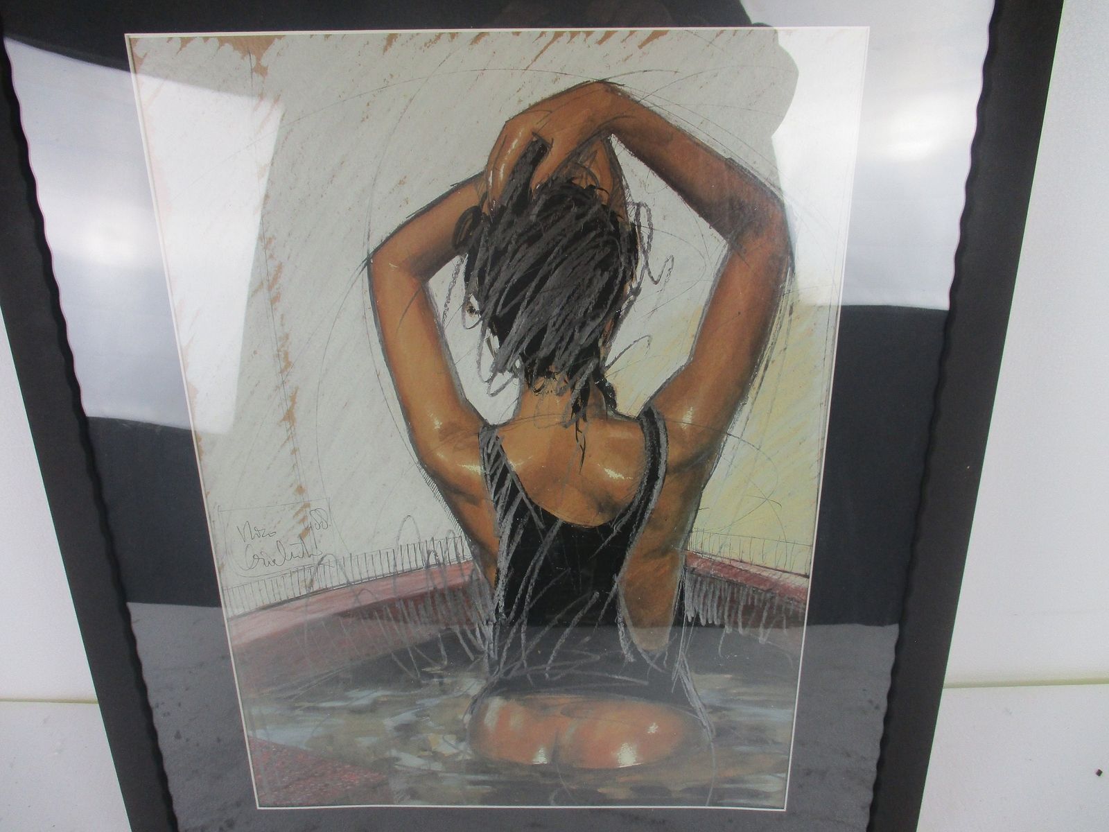Print Hand Signed Nico Vrielink Sexy Woman Bathing Suit photo for sale