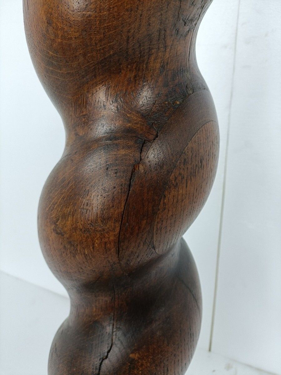 Exquisite Barley Twist  Wooden Pillar Pedestal Display Side Occasional  Table Bo photo vinterior