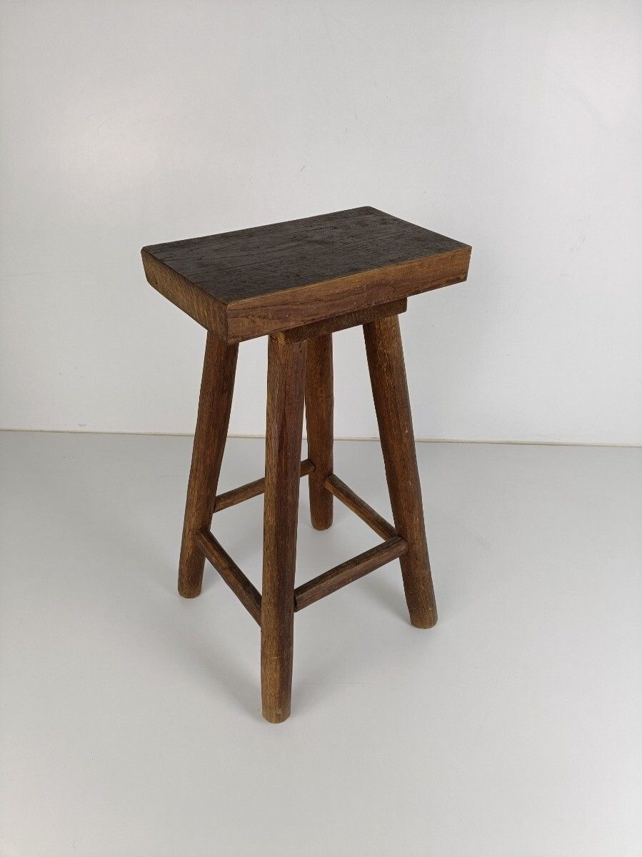 Antique Milking Stool Bench Bar Stool Pedestal Plant Bonsai Stand  Barn Country photo for sale