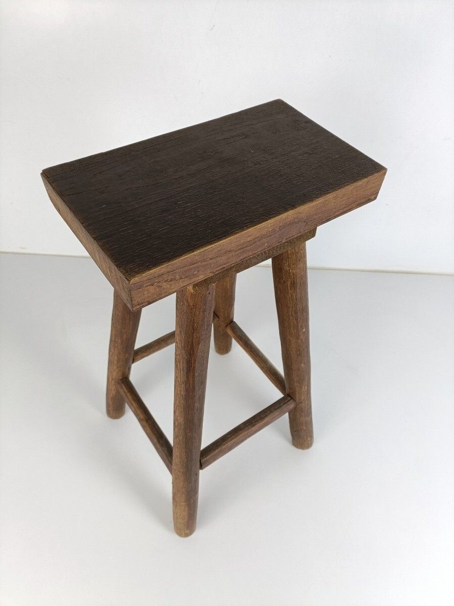 Antique Milking Stool Bench Bar Stool Pedestal Plant Bonsai Stand  Barn Country photo Furniture