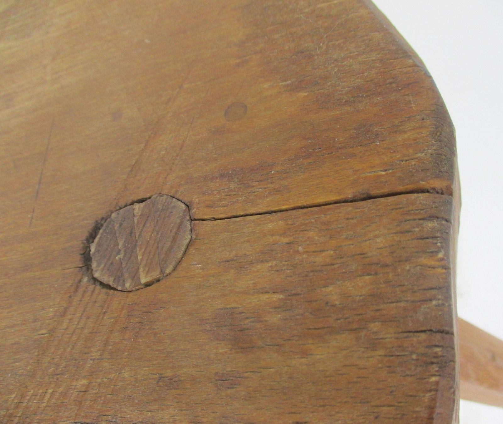 Hand Carved Wood Tripod Milking Stool Pedestal Table Pedestal Barn Style Funky photo Furniture
