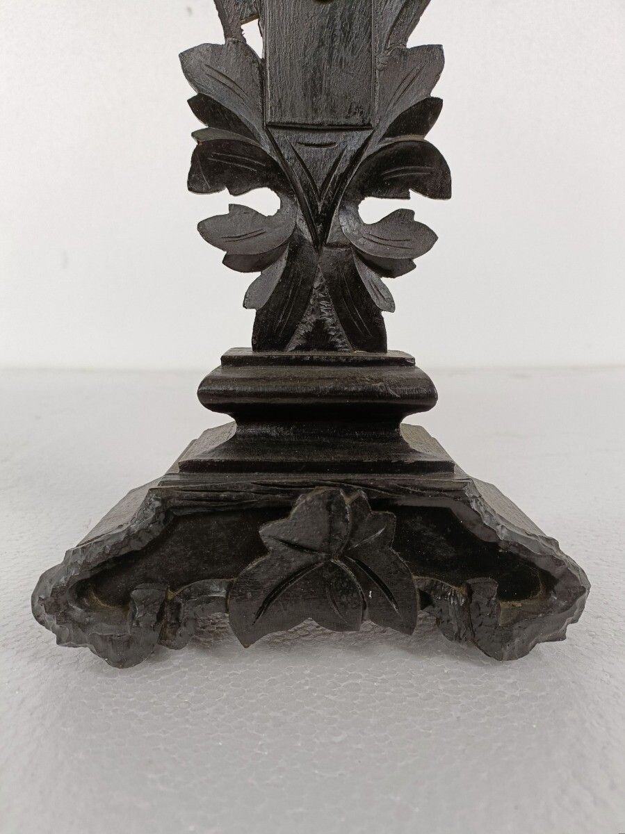 Antique Standing Crucifix  Cross  Wood Spelter Corpus Christi Hand Carved  Tools photo 190.0