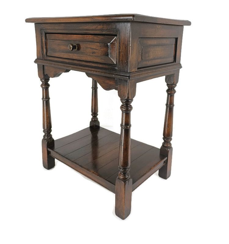 Antique Desk Cabineet Hallway Furniture, Side Table Two Tier Barn Style Gorgeous