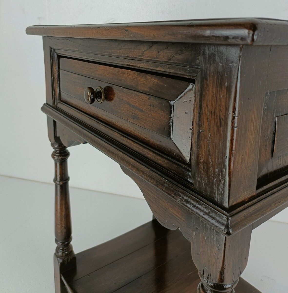 Furniture Antique Desk Cabineet Hallway Furniture, Side Table Two Tier Barn Style Gorgeous photo