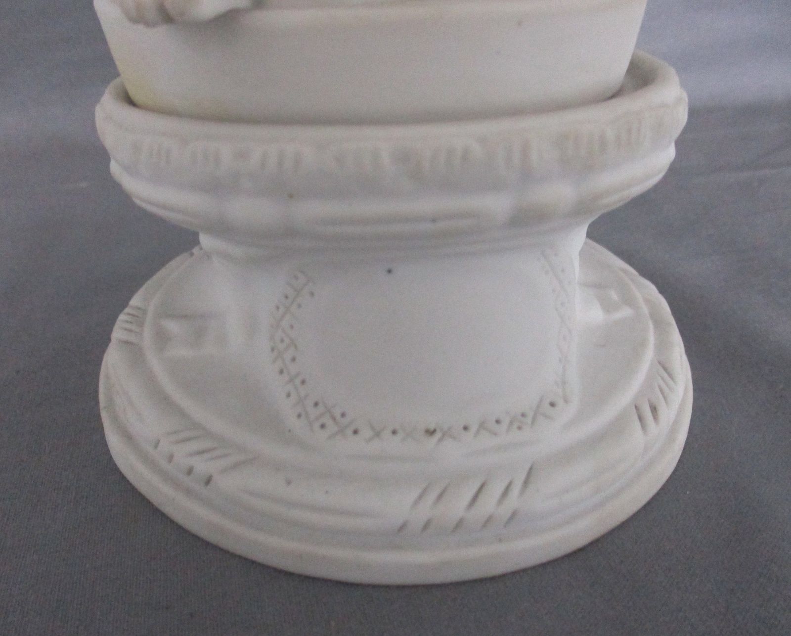 Antique 1900 Bisque Statue Virgin Mary Our Lady Madonna Infant Jesus Exquisite photo for sale