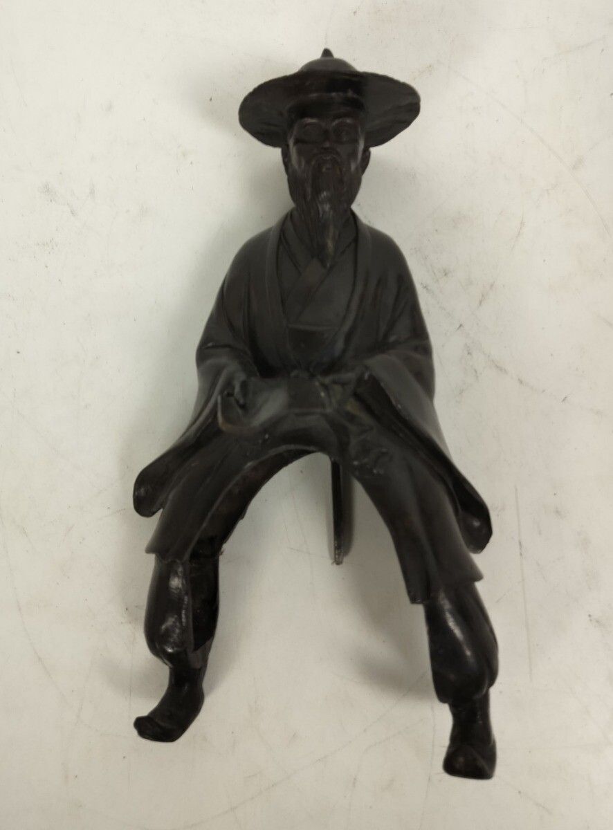 Bronze Statue Vintage Toa On His Mule Reading A Book The Horseman photo 602.0