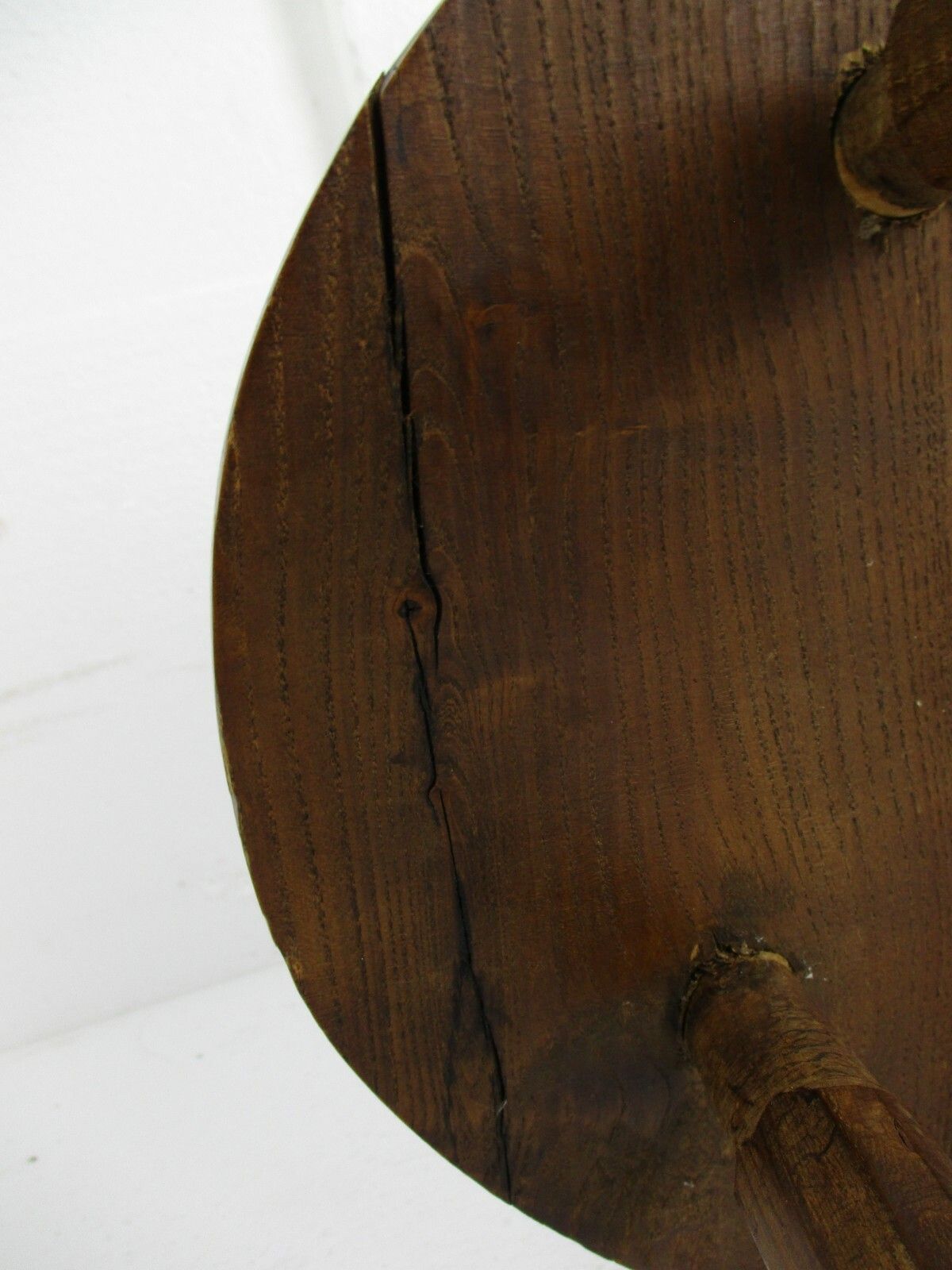 Antique  Hand Carved Wood Tripod Milking Stool Pedestal  Plant Bonsai Table photo buy