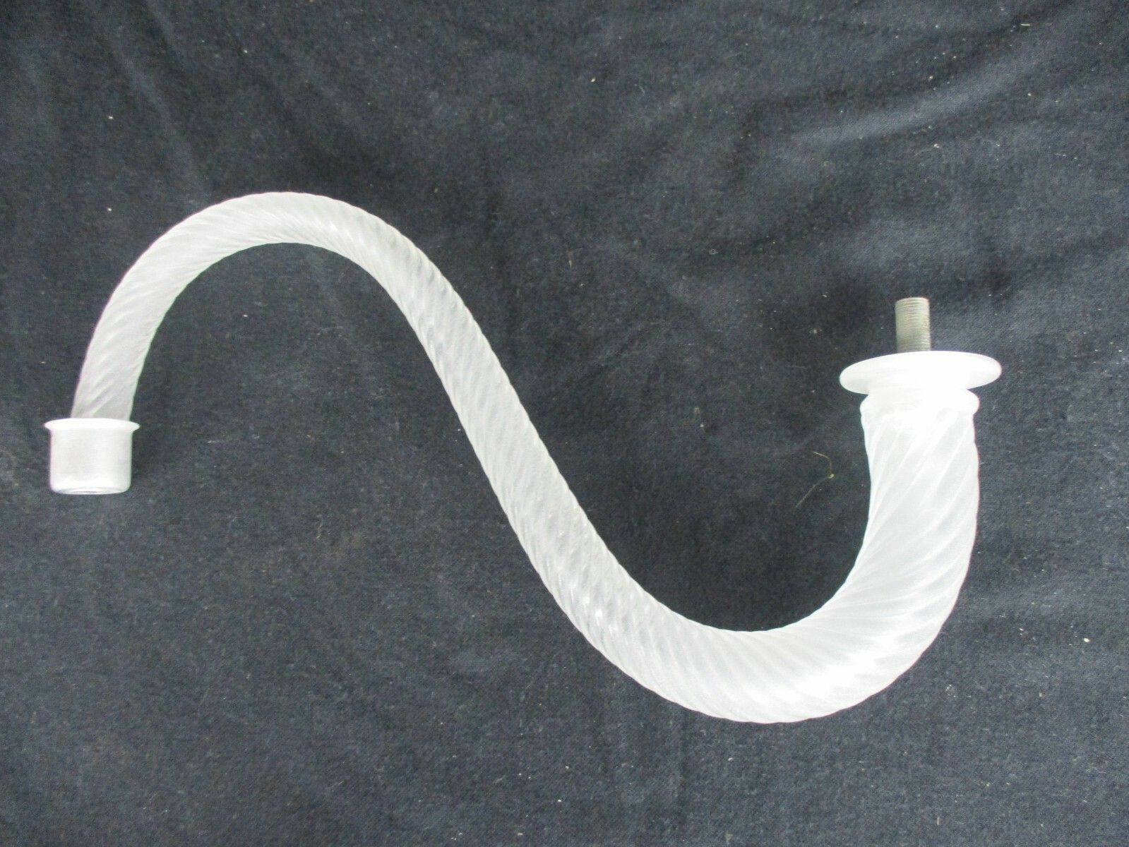 Venetian Murano Chandelier Part White  Arm Hand Blown Art  Glass Reclaimed